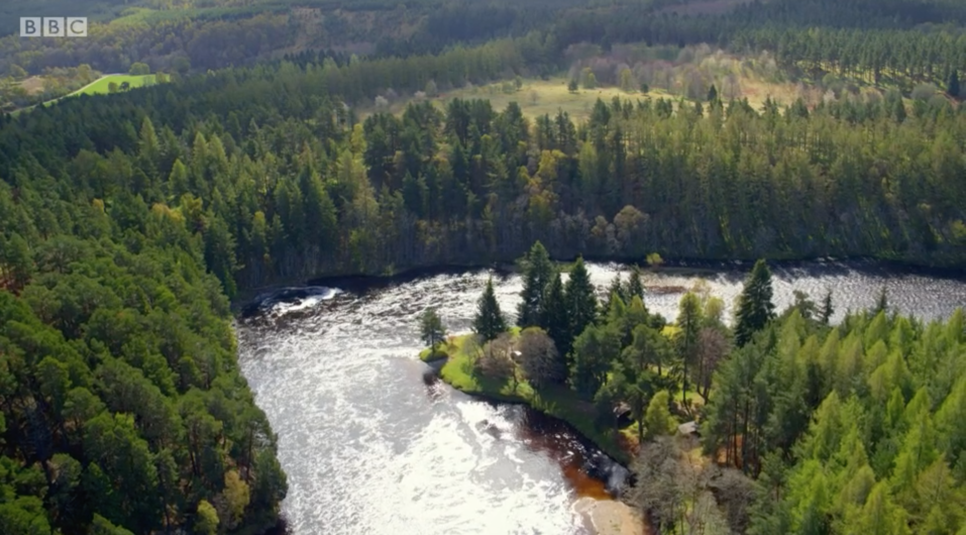 River Spey from above